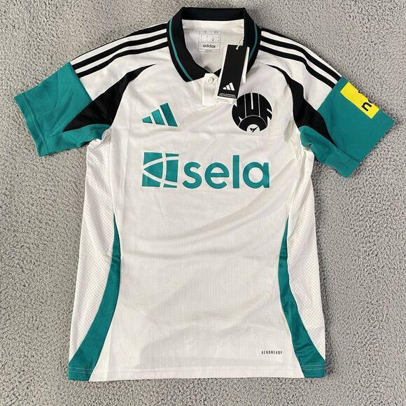 Newcastle United NUFC Adidas 24/25 Third Jersey Mens Small White Slim Fit NEW - Picture 1 of 12